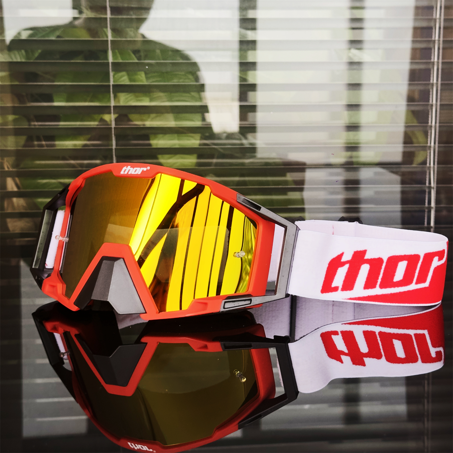 MTB Moto-Cross Brille Motorrad Brille aus-Straße Sonnenbrille Für Mann MX ATV Maske Winddicht Schutz Radfahren Rennen Brille: Schwarz