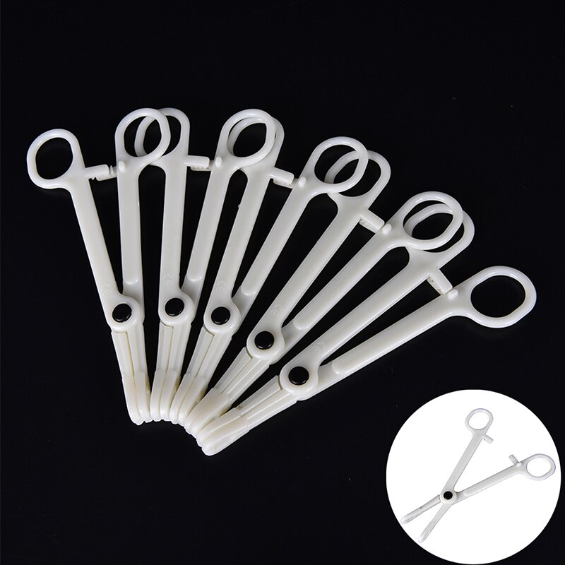 1pcs Piercing Supplies Tool Clamp Disposable Plastic Slotted Round Forcep JB