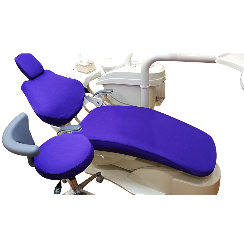 4 st/set dental enhet dental stol sittöverdrag stolskydd elastiskt skyddande fodral skydd tandläkare utrustning medelstor: Lila   (4 st)