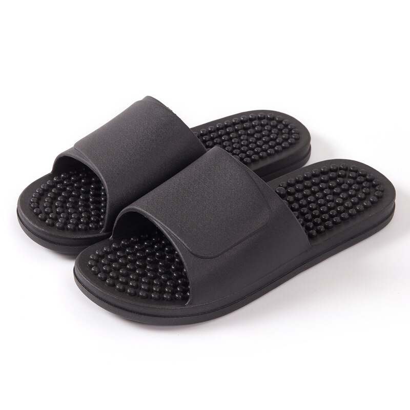 Neue unisex Hausschuhe Massage Schuhe drinnen Hause Weichen Nicht-Schlupf Startseite Hausschuhe Frauen Tragen-Beständig Massage Bequeme Hausschuhe: Schwarz / 40-41