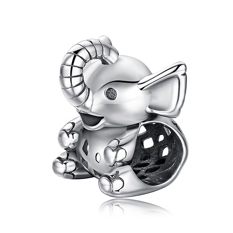 Smykkepalads elefant 925 sterlingsølv perler charms sølv 925 original til armbånd sølv 925 original til smykkefremstilling