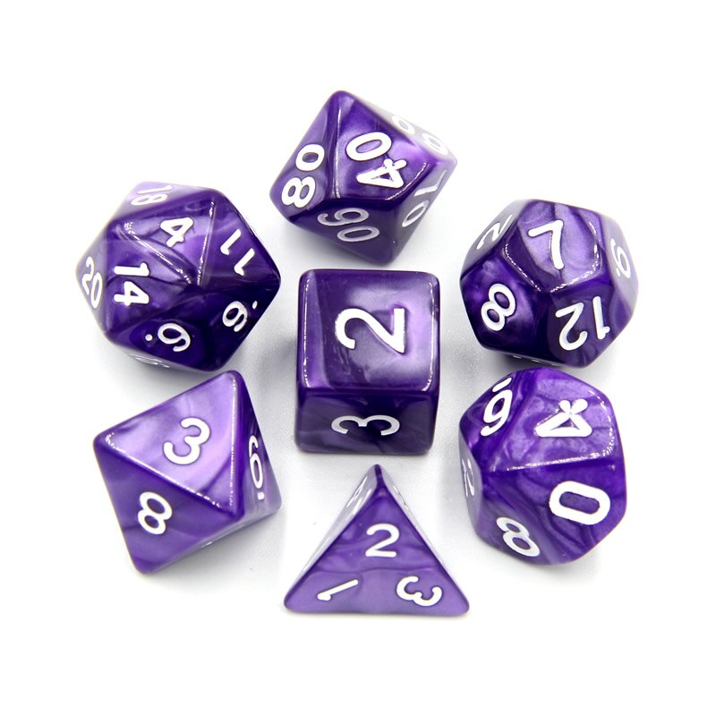 7PCS/SET Polyhedral Digital Dice Mixed D4 D6 D8 D10 D12 D20 DND Dice for RPG Role Playing Board Games