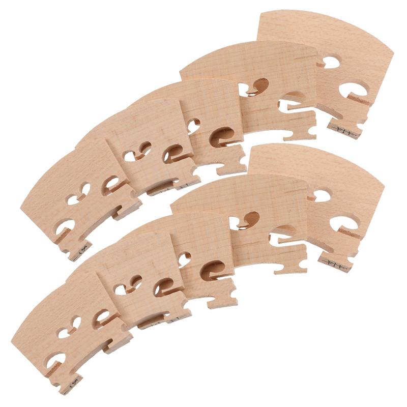 10 Stuks Viool Brug 1/8, 1/4, 1/2, 3/4, 4/4 Draagbare Fiddle Bridge Vervanging Deel
