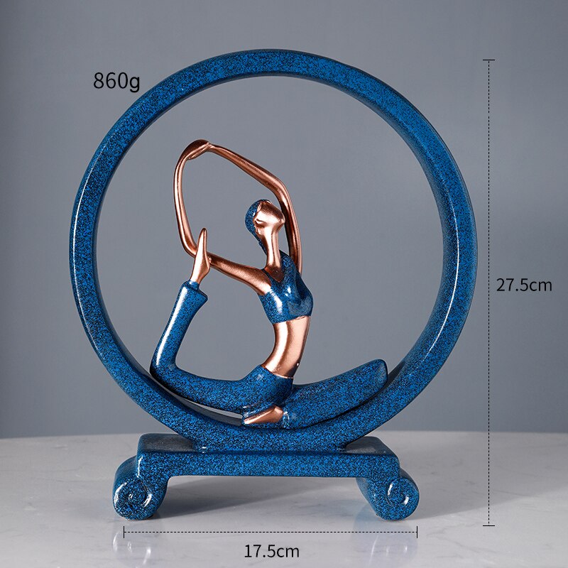 Yoga Lady Sculpture Resin Girls Statue Office Decoration Statues Home Decor Figurines Modern Decorations Tabletop Ornament: gongshi