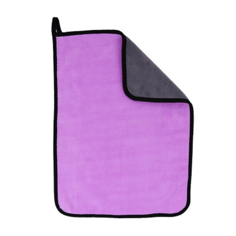 1Pc 600GSM Wasstraat Microfiber Handdoek Car Cleaning Drogen Doek Verf Zorg Doek Detaillering Auto Wassen Handdoek Reiniging Accessoires: purple and gray / 30x40cm
