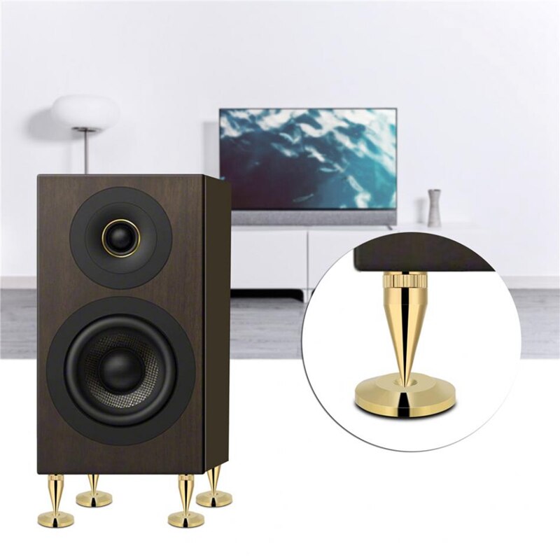 8 Pairs 6X36Mm Koper Speaker Spike Isolatie Stand + Basis Pad Voeten Mat Luidspreker Isolatie Speaker Isolatie pads