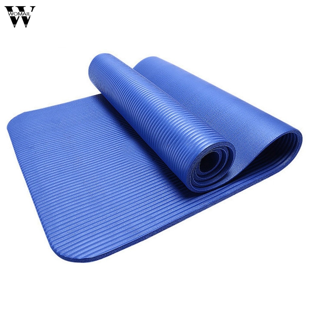 183 x 55 yogamattor träningsdyna tjocka halkfria hopfällbara gym fitness matta pilates utomhus träning inomhus gym träning fitness matta