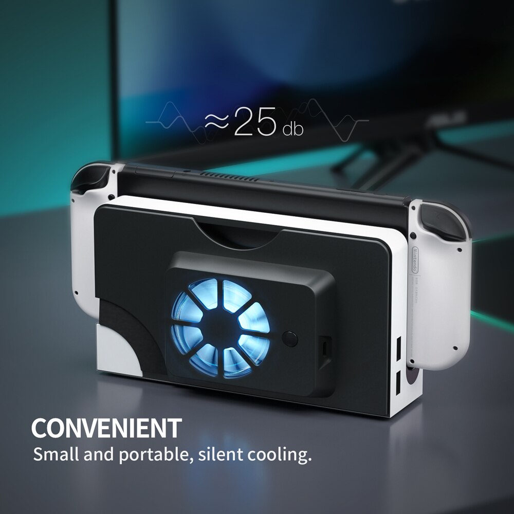 DOBE-ventilador OLED para Nintendo Switch, Enfriador de consola de juegos Original, OLED