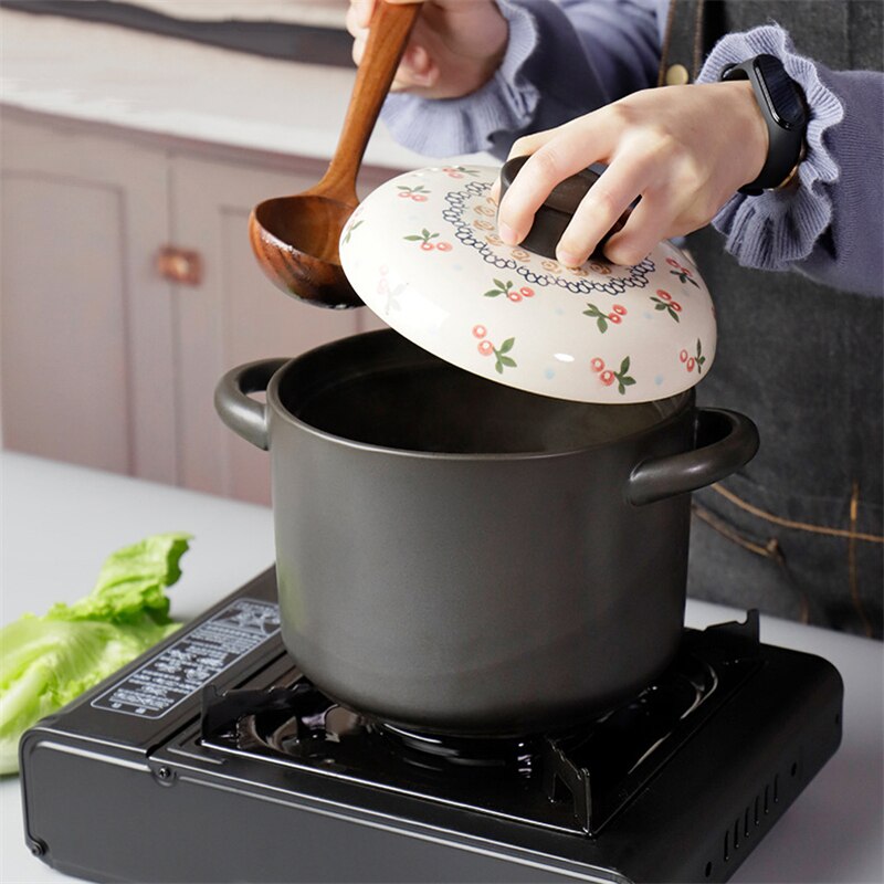 Pata pata keitto kotitalous kaasu korkean lämpötilan kestävä keraaminen savipata riisipata liesi kivipannu keittiö liesi