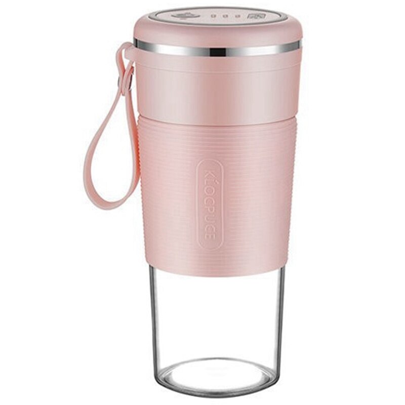 Mini Draagbare Juicer Blender, Usb Oplaadbare Kleine Enkele Dienen Fruit Mixer Voor Shakes En Babyvoeding: Pink