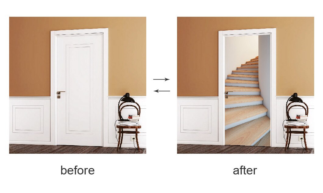 3D Door Decoration Wallpaper Modern Door Sticker Self-adhesive Waterproof Poster Home Door Renew Mural Decal deur sticker