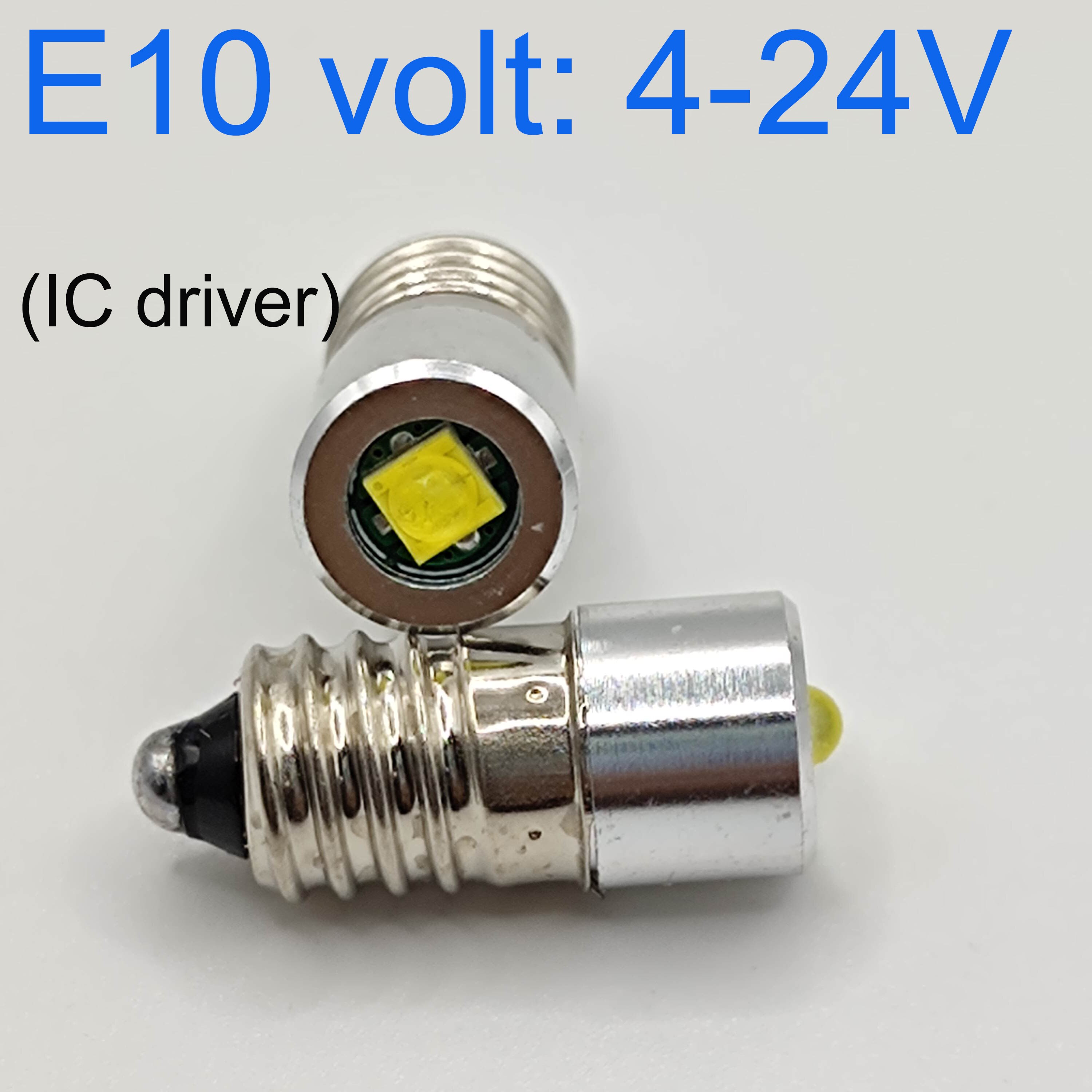 P13.5S P13 5S E10 3W 3V 4.5V 6V 18V lampe à LED ampoule lampe de poche ampoule de remplacement torche ampoules de secours travail CD cellules: green / D2H