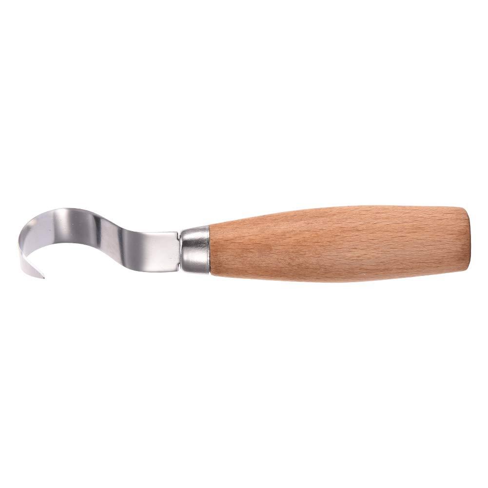 Wood Carving Knife Chisel Hook Knife Carving Tools Ergonomic Woodworking Spoon Durable Crooked Beginners Sculptural