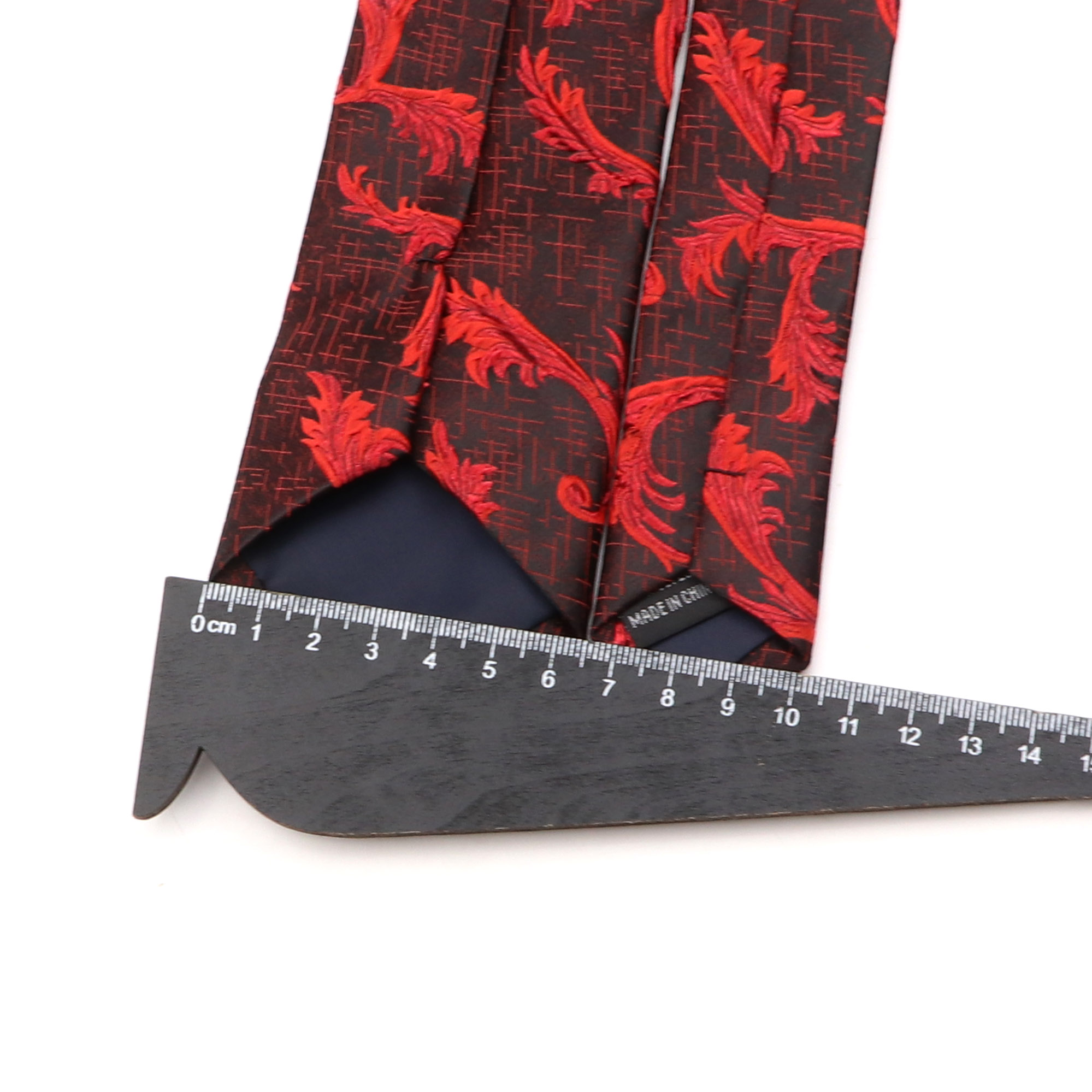 Corbata de lujo roja para hombre, corbata estereoscópica de de Cachemira, hucha ondulada marrón y negra, accesorios para el cuello de de negocios de boda
