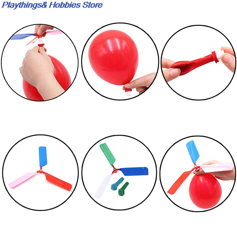 Lot de 10 ballons, hélicoptère volant avec sifflet, jeu d&#39;extérieur pour enfants, jouet et amusant, hélice pour enfants