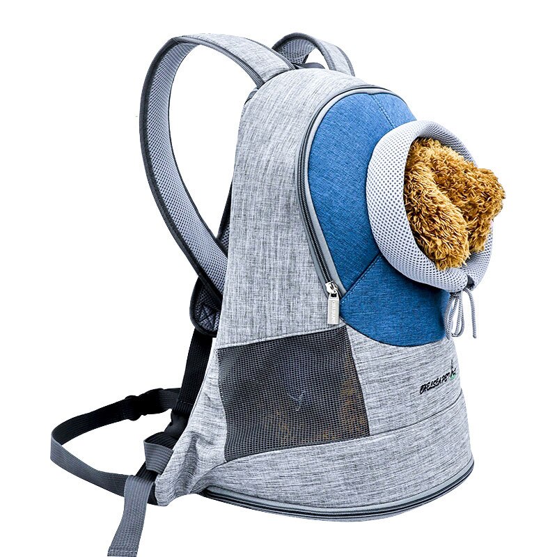 Mode Rugzak voor Carrying Hond Ademend Dubbele Schouders Tas Aanpassing Kleine Hond Carrier Outdoor Winkelen Supplies: Blue / S