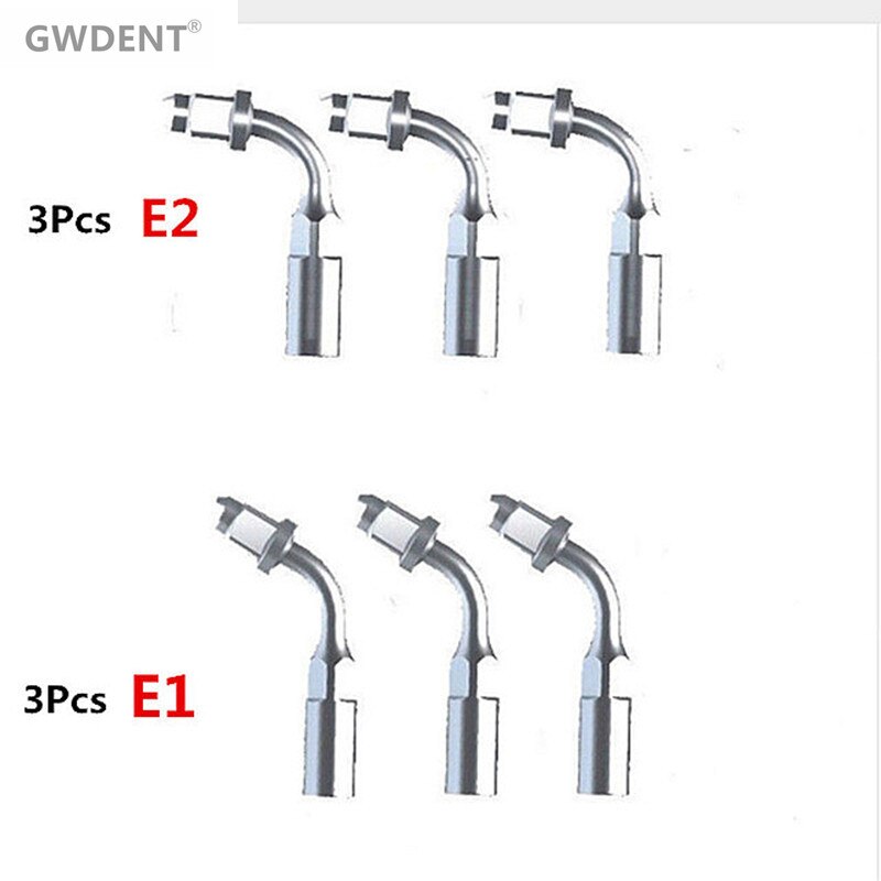 6 Stuks Dental Endodontische Ultrasone Scaler Endo Scaling Tips E1 E2 Voor Ems/Specht