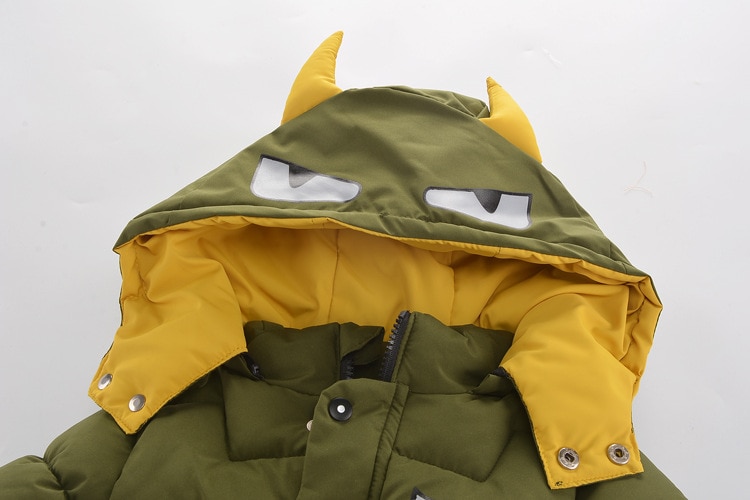 Baby Jongens Jassen Kinderen Winter Kinderen Sneeuw Overalls Met Hooded Cartoon Lange Stijl Down Snowsuits Voor 1-8 Y kids Mode