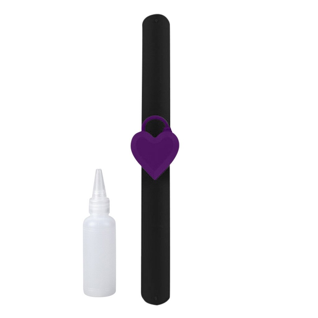 Gel de nettoyage des mains distribution Bracelet amour coeur Portable Bracelet Portable distributeur Bracelet petit distributeur de savon B11: D