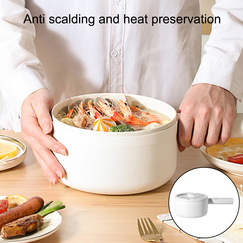 Electric Pot,Non-Stick Pan Noodles Cooker 1.5L Mini Pot for Steak