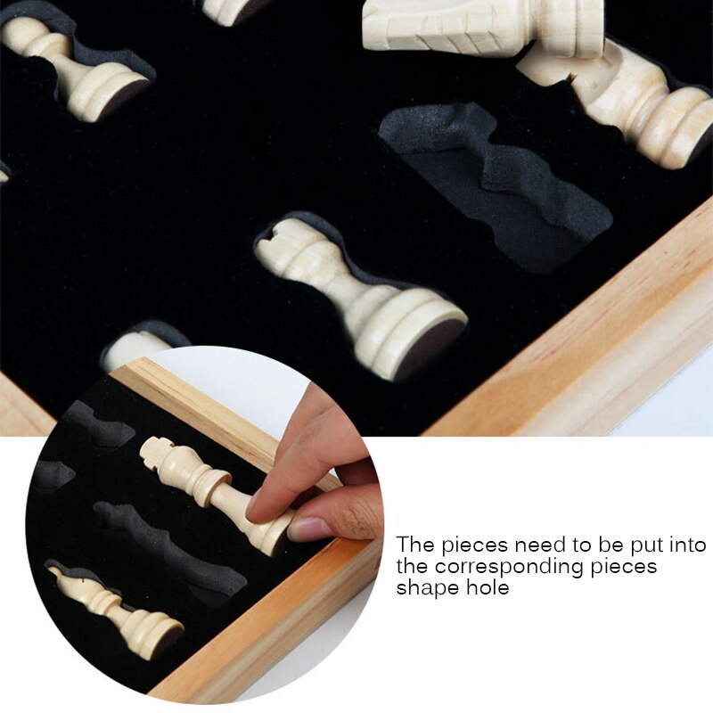 Wooden Educational Toy With Magnet Folding Chess Magnetic Wooden Folding Chess