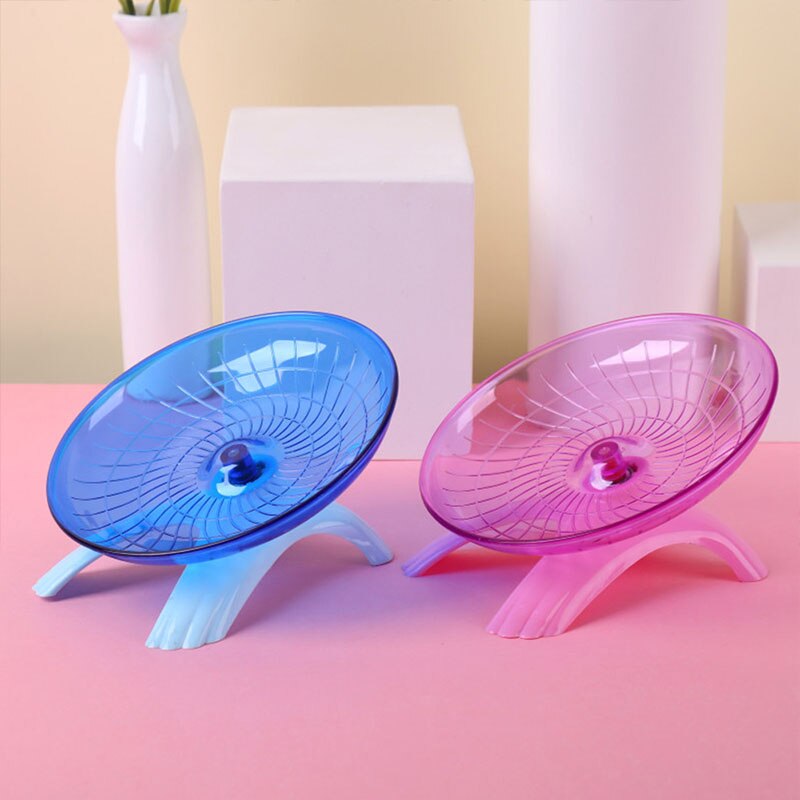 Pet Hamster Flying Saucer Exercise Wheel Hamster Mouse Running Disc Toy Cage Accessories Pet Hamster Toy