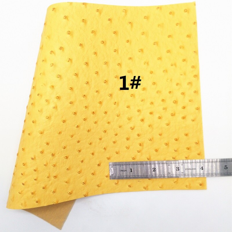 Gul chunky glitter lærred , 8 " x11 " glitter lagner, struds imiteret læder lagen, hår sløjfe og øreringe stof  xm021: 1