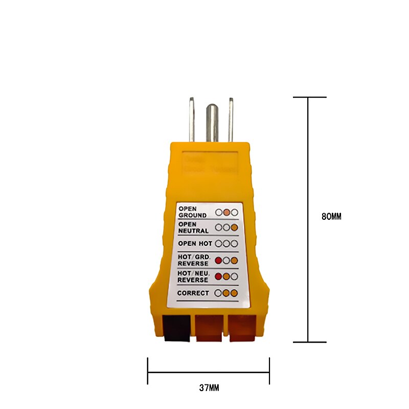 US Socket tester American socket phase detector American standard three-wire loop power socket tester Detection 3 circuit lines