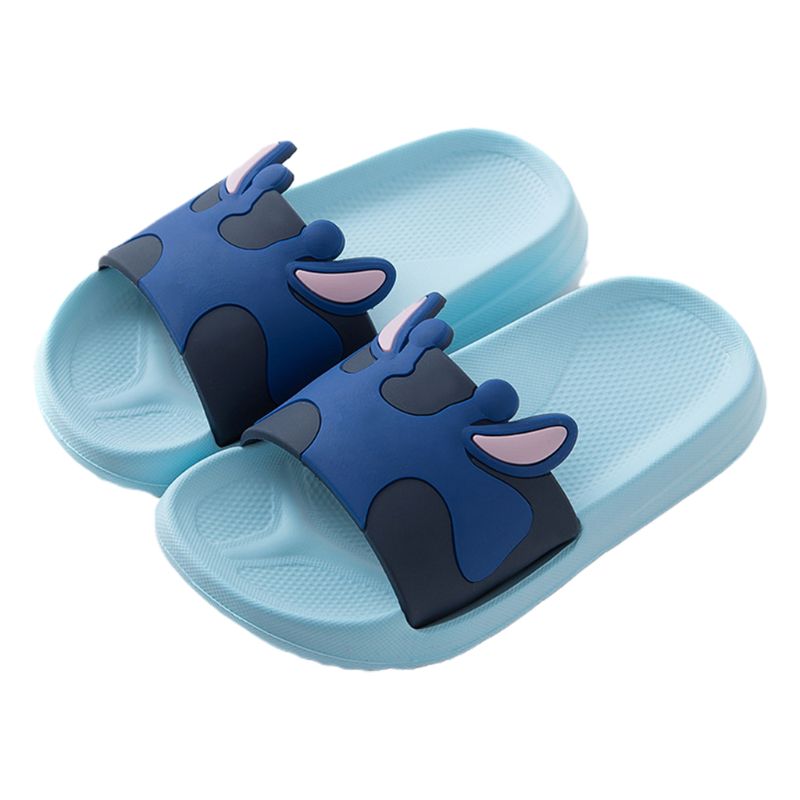 Chłopcy dziewczęta klapki łazienkowe dla dzieci kreskówka zwierzę antypoślizgowe sandały plażbyć winnym A69C: Niebieski / 20.5cm