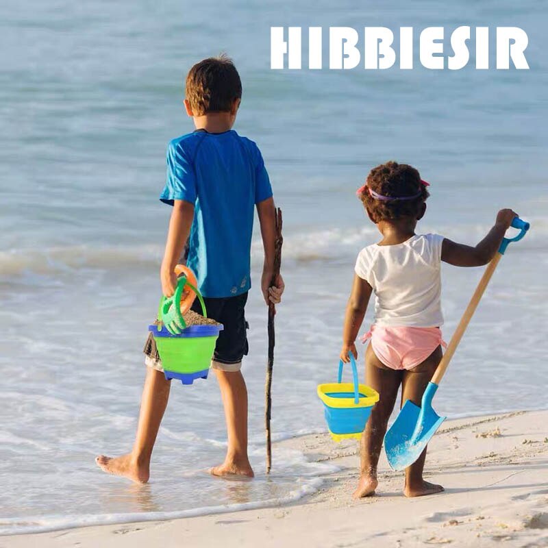 Bärbar multifunktionell mjuk plast hopfällbar hink barn- eller barnleksaker strandhink lekvattenleksak hink teleskopisk fat