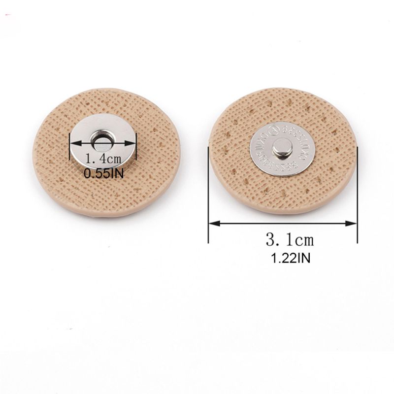 Circle Sew-on Magnetic Button Bag Clasp Snaps Metal Fastener Sewing Craft DIY