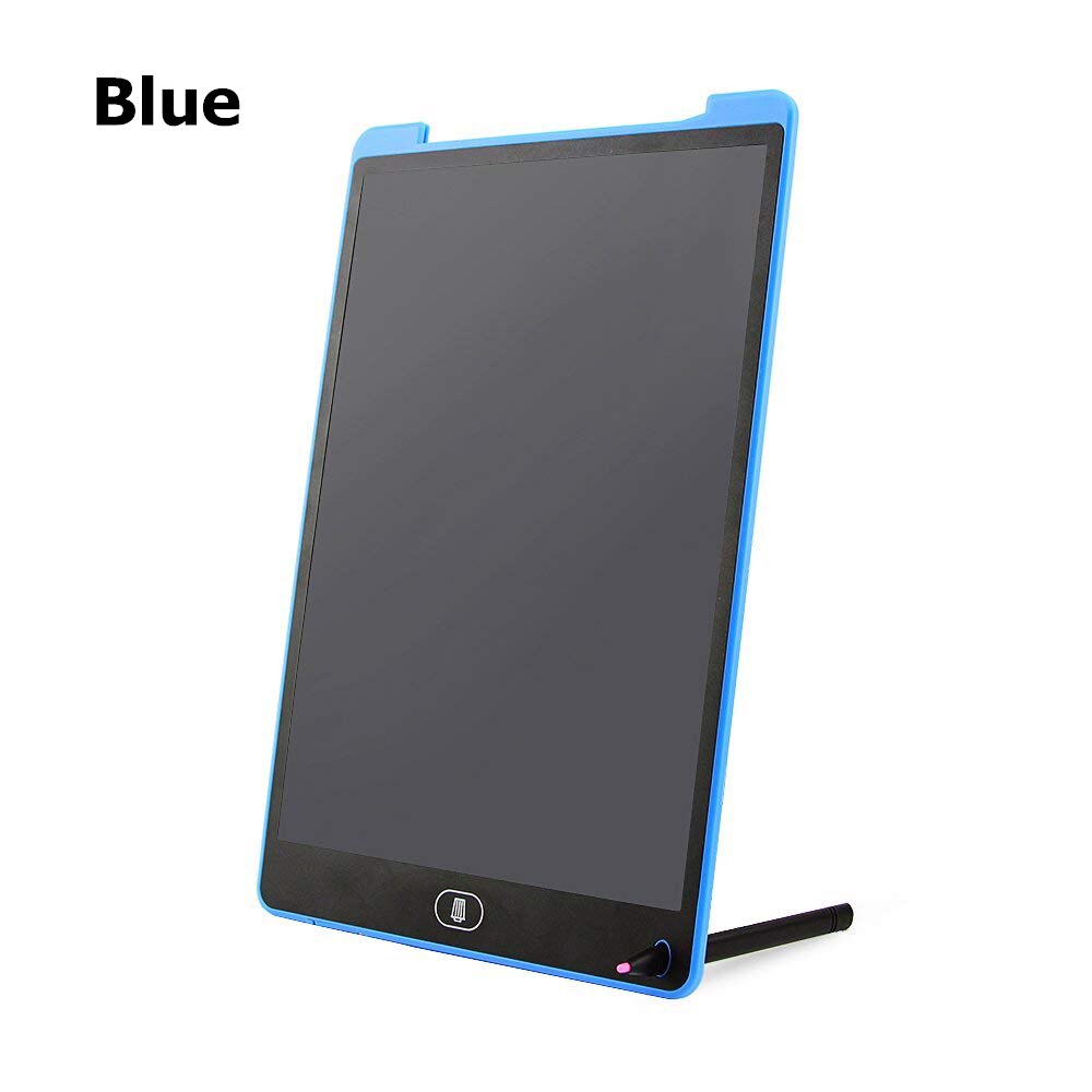 12 inch Portable Smart LCD Writing Tablet Electronic Notepad Drawing Graphics Tablet Board with Stylus Pen with Button Batter: Blue