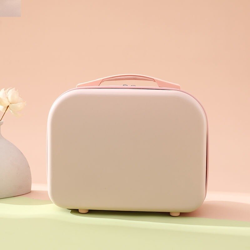 Pc Materiaal Koffer Voor Vrouwen Waterdicht Vrouwelijke Opslag Make Case Mini Bagage Draagbare Cosmetische Geval: Roze