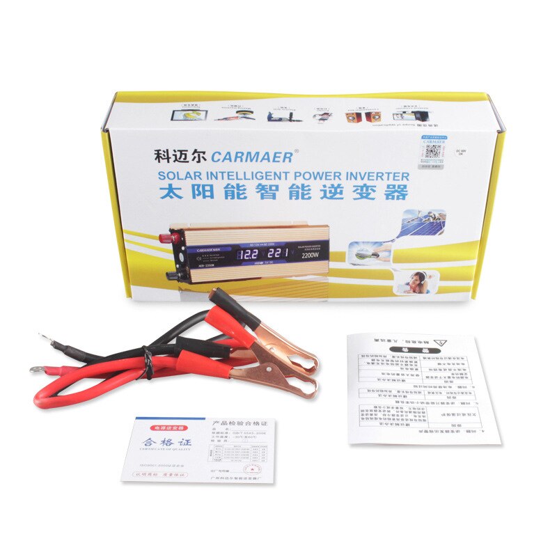 Auto multi-funktion Wandler Reine Sinus welle Energie Wandler DC 12V/24V zu AC 220V 500W/1200W spannung konverter Auto Solar- Wandler
