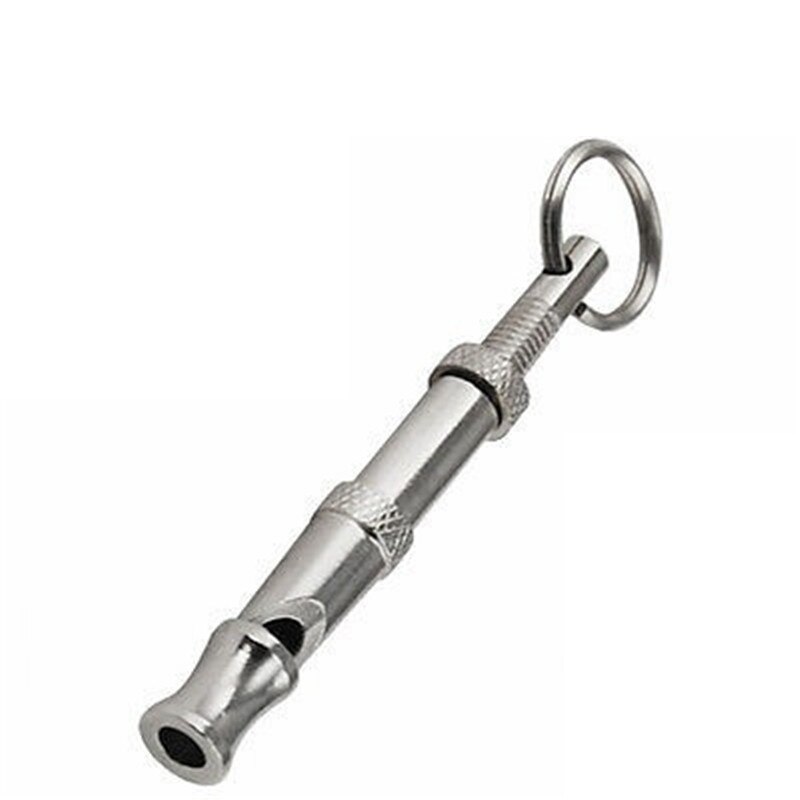 1/2pcs Puppy Pet Dog Whistle Two-tone Ultrasonic Flute Stop Barking Ultrasonic Sound Dog Training Whistle Dog Repeller Toy: Silver