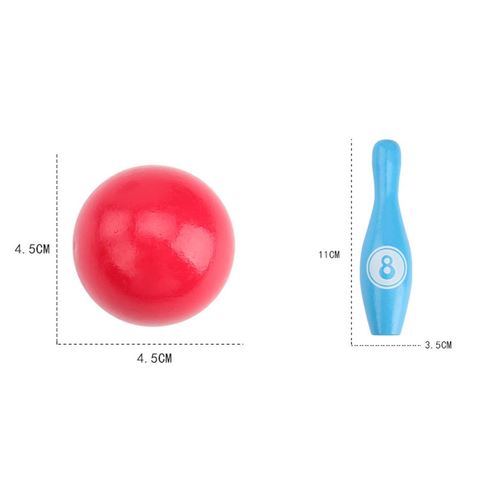 Jeu de Bowling en bois pour enfants, maison amusante, jeux de sport, Mini jouet d&#39;intérieur pour enfants d&#39;âge préscolaire