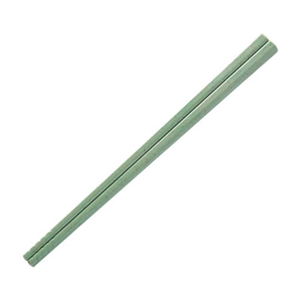 1 Pairs Non-slip Wheat Straw Chopsticks Household Reusable Wheat Straw Chopsticks Kitchen Tools Tableware 18.5cm: Green