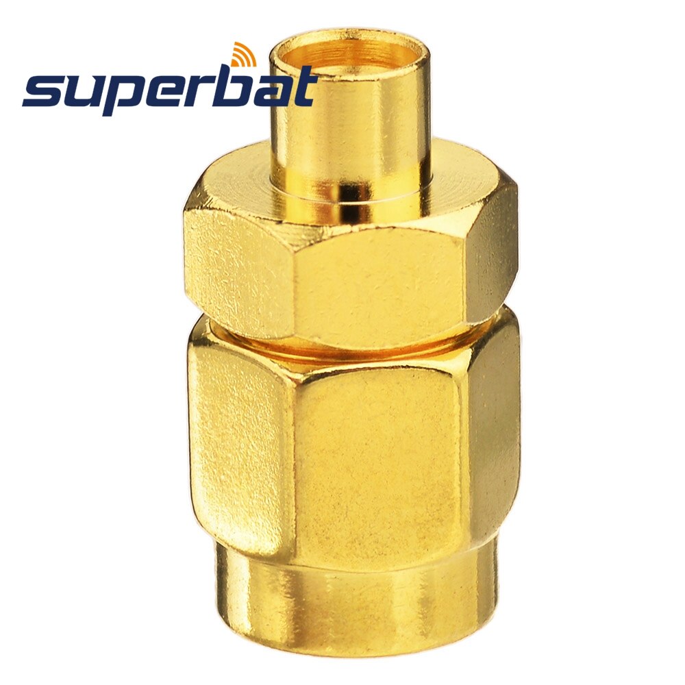 Superbat smp plug para sma macho reto 50 ohm rf conector de adaptador coaxial