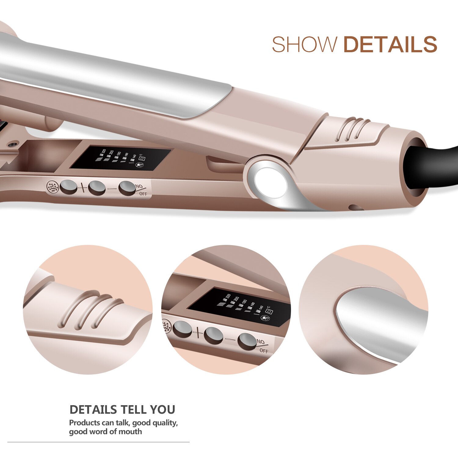 Professionele Infrarood Stijltang Keramische Stijltang Haar Rechttrekken Titanium Platen Smoothing Hair Styling Tools