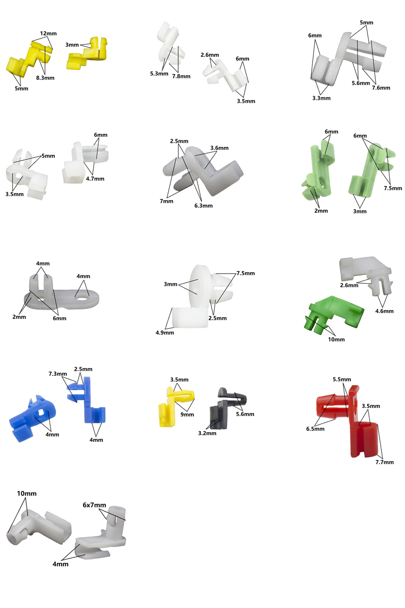 Auto Universal Plastic Left Right Door Lock Rod Clip Side Fasteners Retainers Car Wire Clips Box