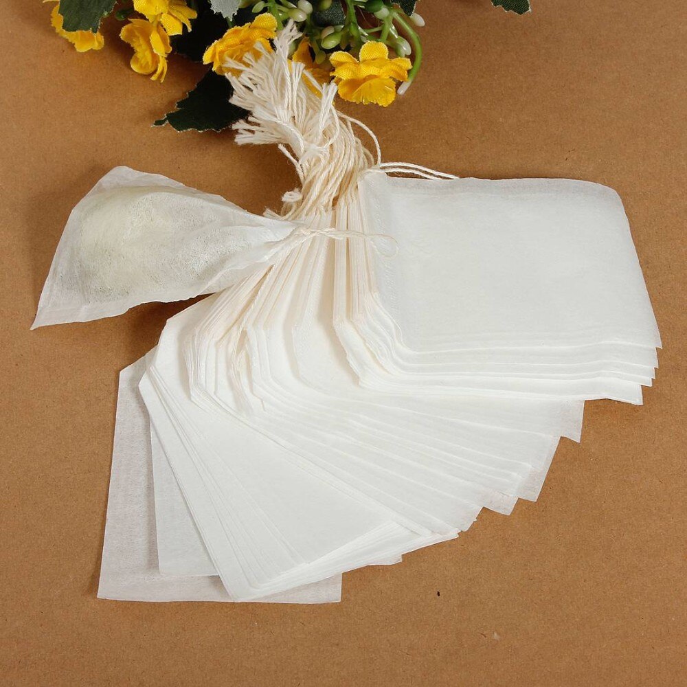 100 st / set tepåsar 5*7 6*8 7*9 8*10 9*10cm teinfusions te silar ört krydda infusionsfilter papper tepåsar @