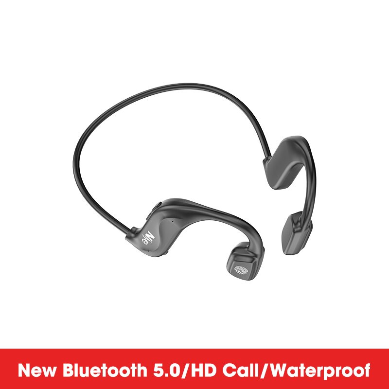 Niye Bone Conduction Shape Headphones Open Ear Wireless Earbuds Bluetooth Headset Earphones With Microphone For Running Sports: Black