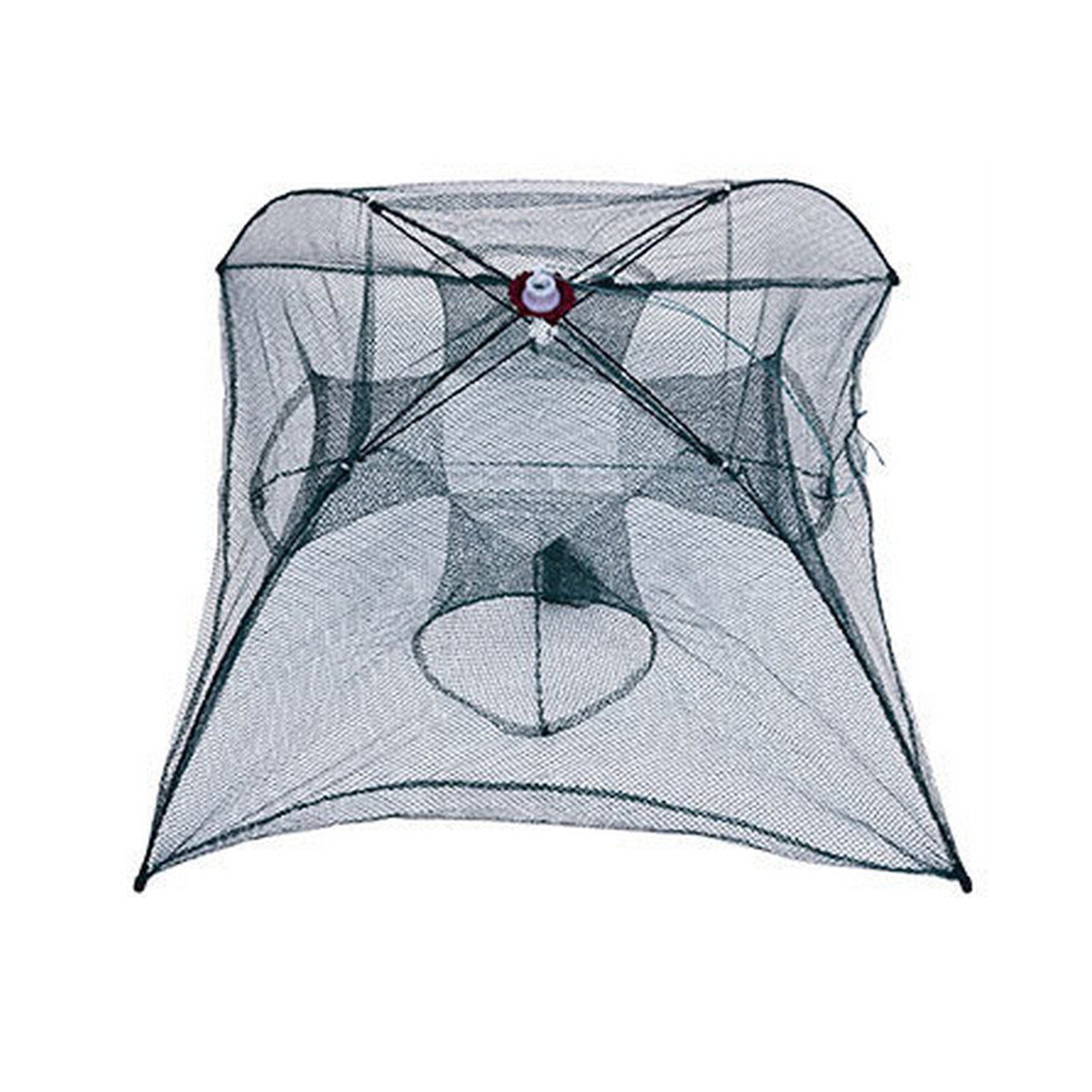4/6/8 Holes Umbrella Shrimp Net Double Automatic Telescopic Crab Fishing Net Cast Foldable Shrimp Cage Outdoor Fishing Tools: 4 Holes