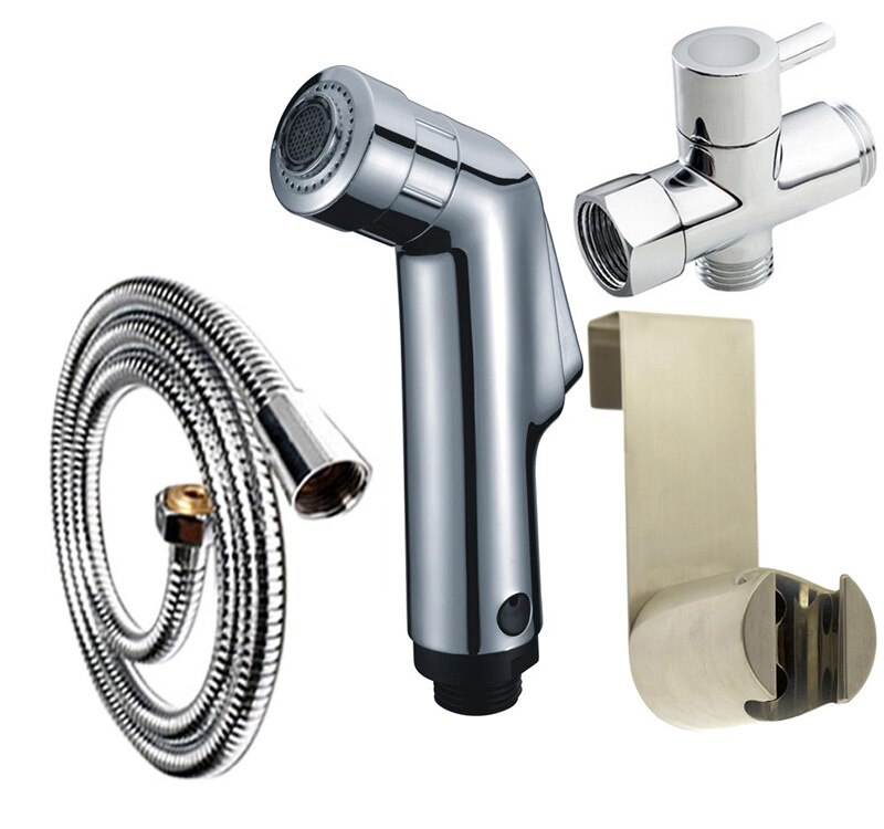 Portatil Chuveiro Ducha Higiênica Bidé Pulverizador Shattaf Portátil Bidé Pulverizador Chuveiro Duplo Pulverizador WC Wc Handheld Bidé Spray de: bidet set4