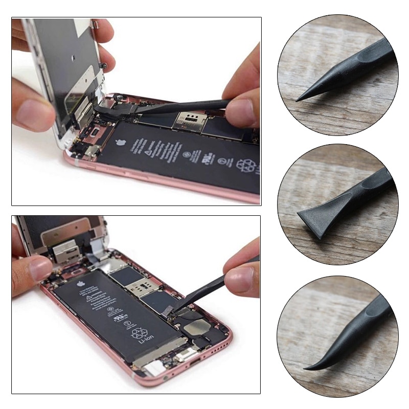 UANME Black 6in Durable Anti-static Spudger ESD Safe Heavy Duty Plastic Spudger Mobile Phone Opening Repair Tool for Cell phone