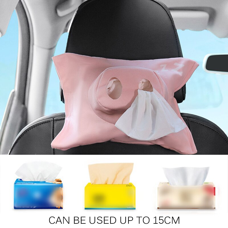 TIOODRE Dual Used Car Tissue Box Holder Cute Shaped Tissue Box Cover Adorable Paper Napkin Hangable Container Soft Convenience