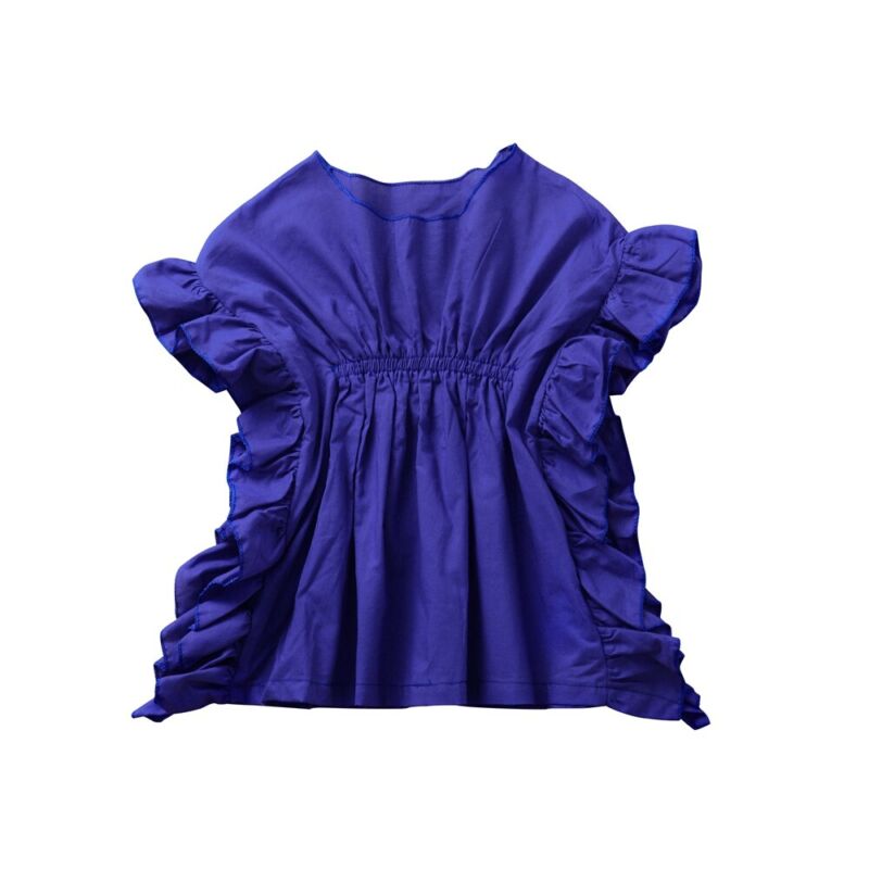 Las niñas de playa Floral ropa bebé niñas playa Vestido tipo pareo Boho blusa camisa playa cubre Top 1-4Y