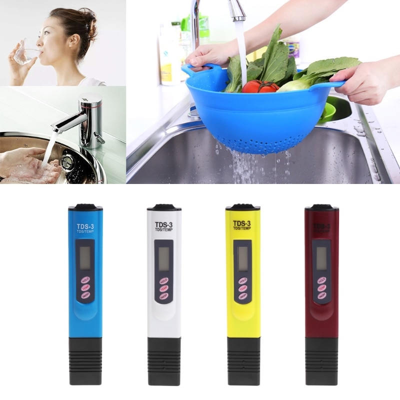 Portable TDS LCD stylo numérique compteur d'eau température mètre PPM filtre mesure de l'eau pureté testeur TDS mètre