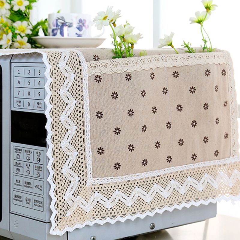 Moderne Eenvoudige Magnetron Cover Stofdicht Katoen Machine Protector Decoratieve Keuken Apparaat Cover 13.7X39.3Inch