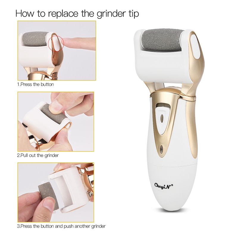 Máquina exfoliadora eléctrica portátil con USB para pedicura, removedor de callos, rodillo para el cuidado de los pies, dispositivo de eliminación de piel muerta dura 21